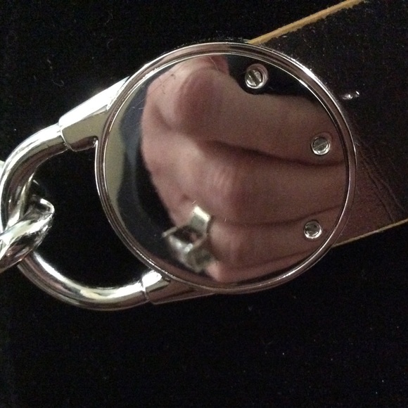 Michael Kors leather and silver tone chain belt - Picture 13 of 13